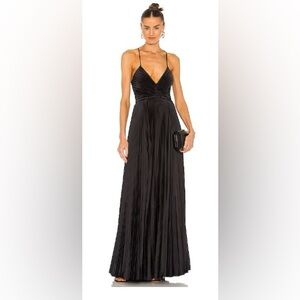 ALC Aries Satin Pleated Dress
